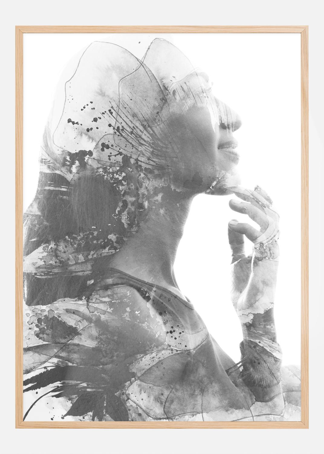 Product Image for Cartaz de uma senhora a preto e branco (70x100 cm)
