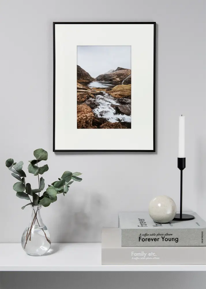Passe-partout XL Branco (Bordo interior branco) 40x50 cm (20x28,7 - A4)