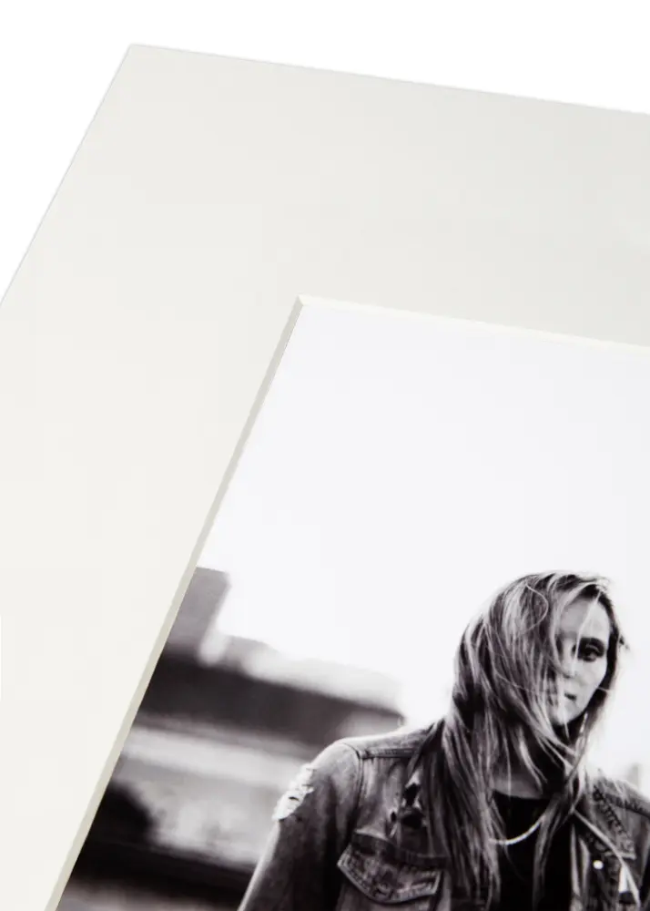 Passe-partout XL Branco (Bordo interior branco) 40x50 cm (20x28,7 - A4)
