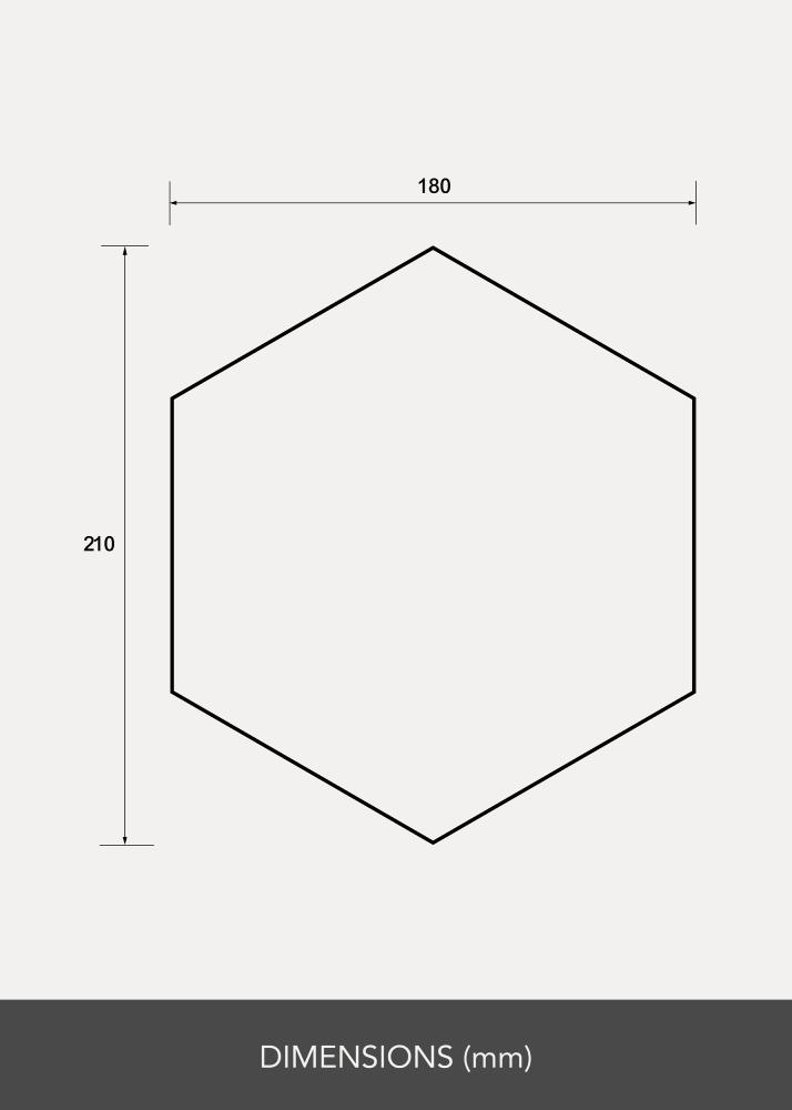 Espelho Set Hexagon 18x21 cm - 5 un.