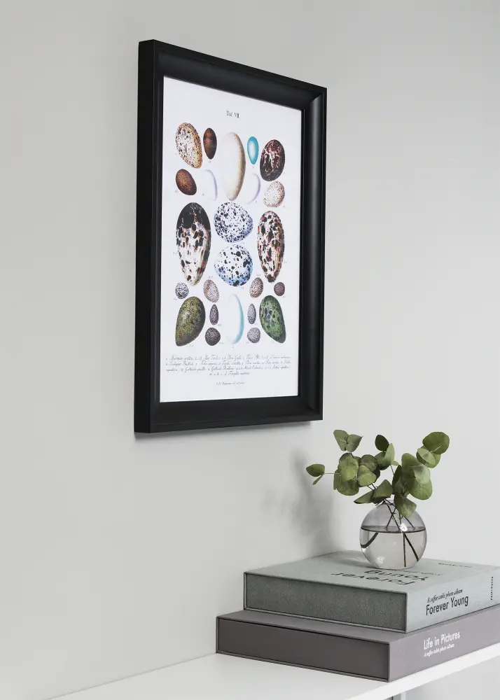 Moldura Öjaren Preto 70x100 cm - Passe-partout Preto 62x85 cm