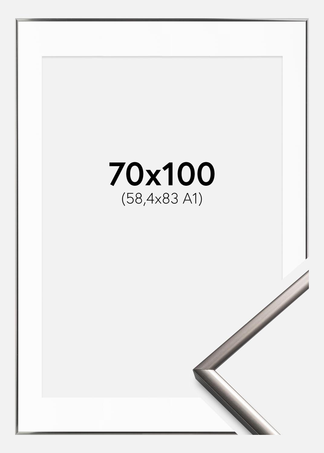Product Image for Moldura New Lifestyle Aço 70x100 cm - Passe-partout Branco 59,4x84 cm (A1)