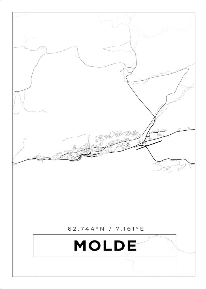 Mapa - Molde - Cartaz Branco