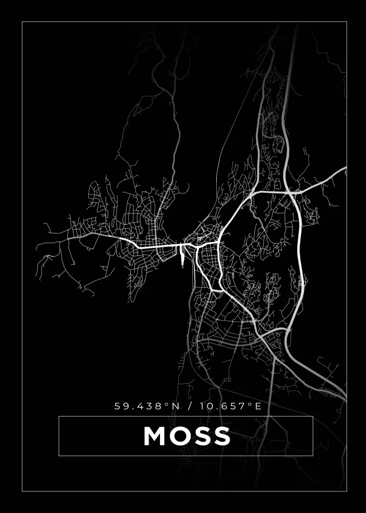 Mapa - Musgo - Cartaz Preto