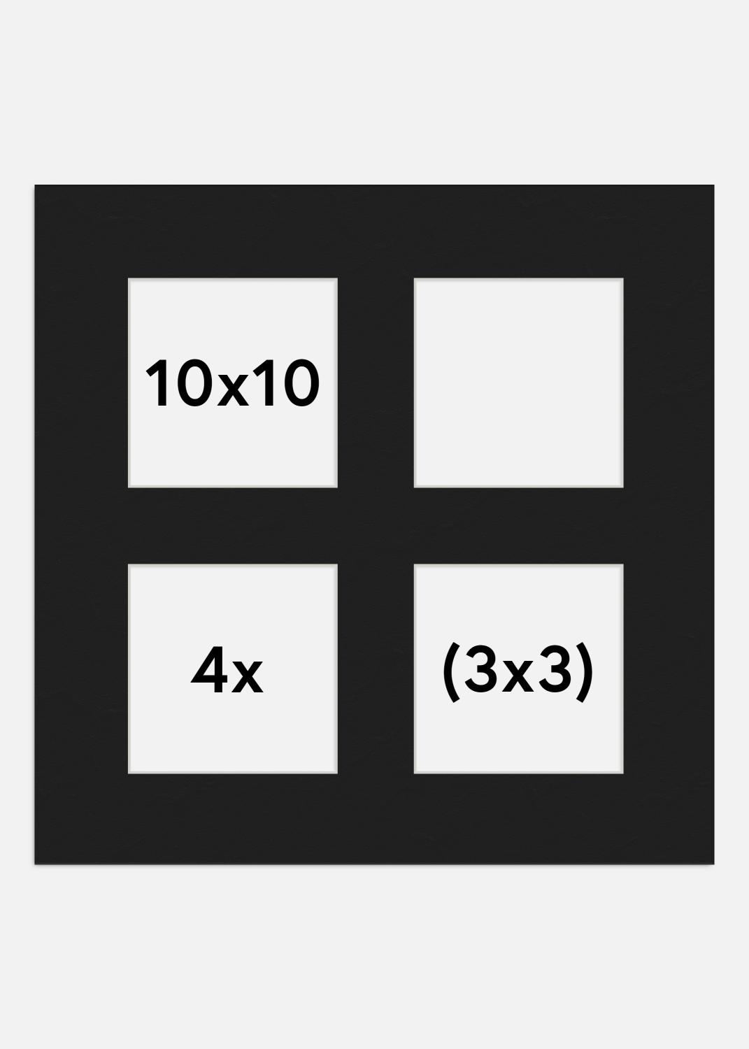 Product Image for Passe-partout Preto 10x10 cm - Passe-partout para conjunto de 4 fotos (3x3 cm)