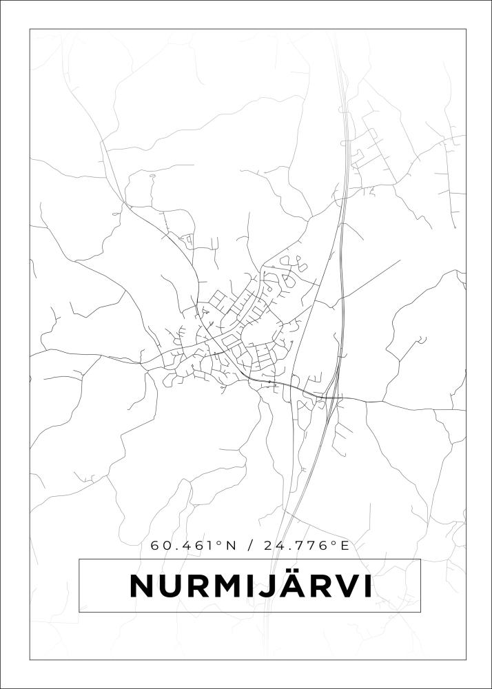 Mapa - Nurmijärvi - Cartaz Branco