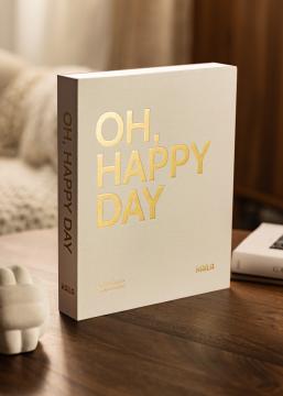 KAILA OH HAPPY DAY Creme - Coffee Table Photo Álbum (60 Preto Sidor)