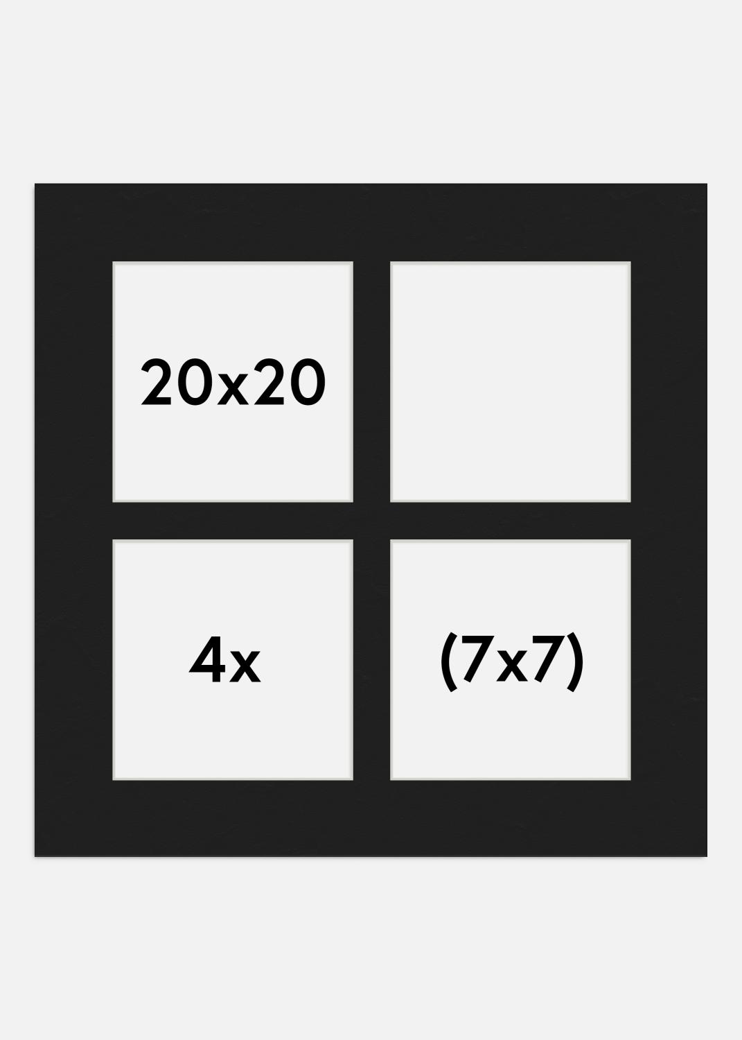 Product Image for Passe-partout Preto 20x20 cm - Passe-partout para conjunto de 4 fotos (7x7 cm)