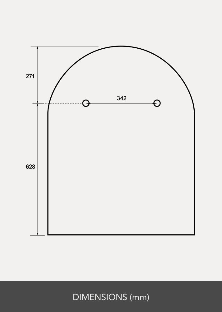 Espelho Domed LED 70x90 cm