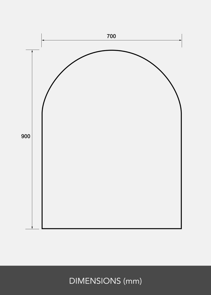 Espelho Domed LED 70x90 cm