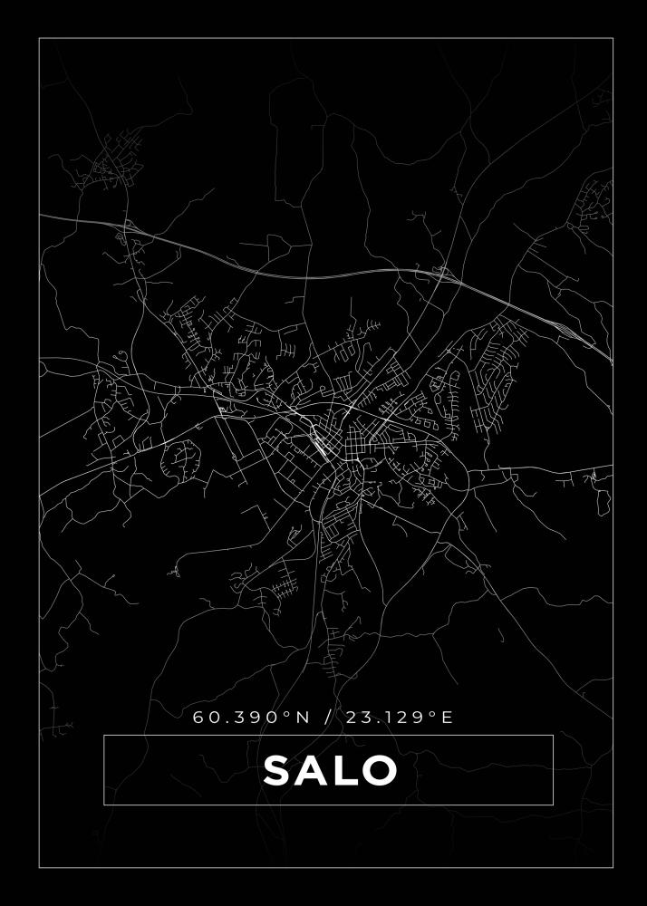 Mapa - Salo - Cartaz Preto