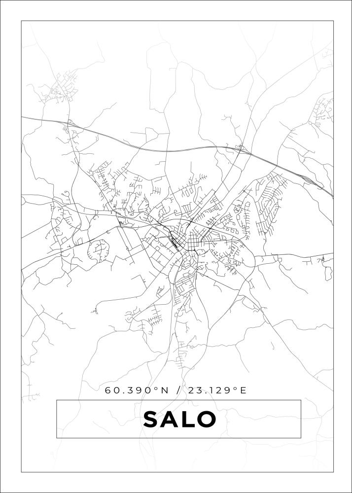 Mapa - Salo - Cartaz Branco