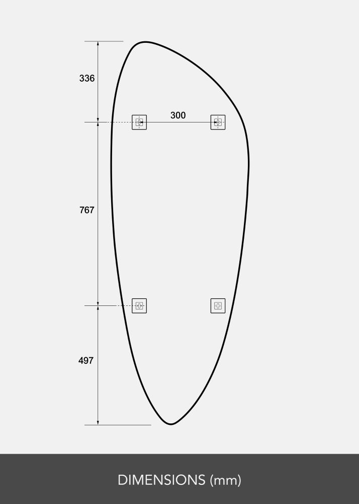 Espelho Slim Clear 160x57 cm