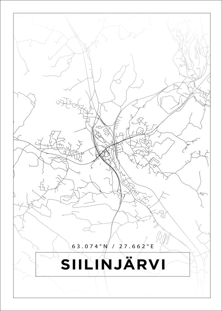 Mapa - Siilinjärvi - Cartaz Branco