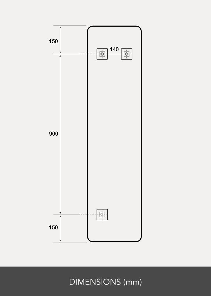 Espelho Rectangle L 30x120 cm