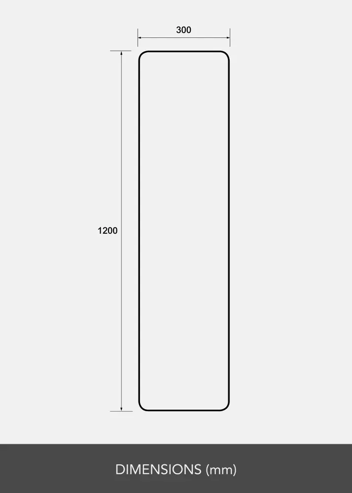 Espelho Rectangle L 30x120 cm