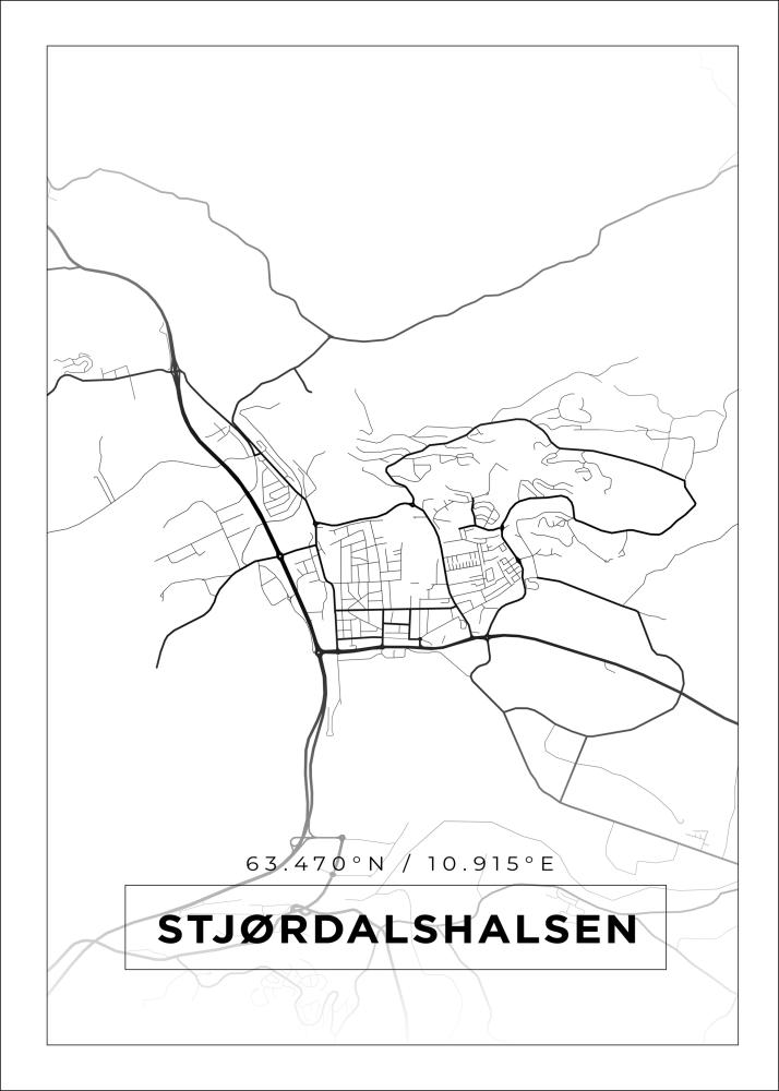 Mapa - Stjørdalshalsen - Cartaz Vit