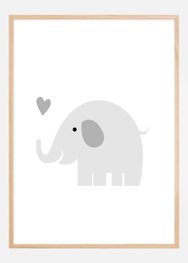 Elefant Solo - Cinzento névoa Póster