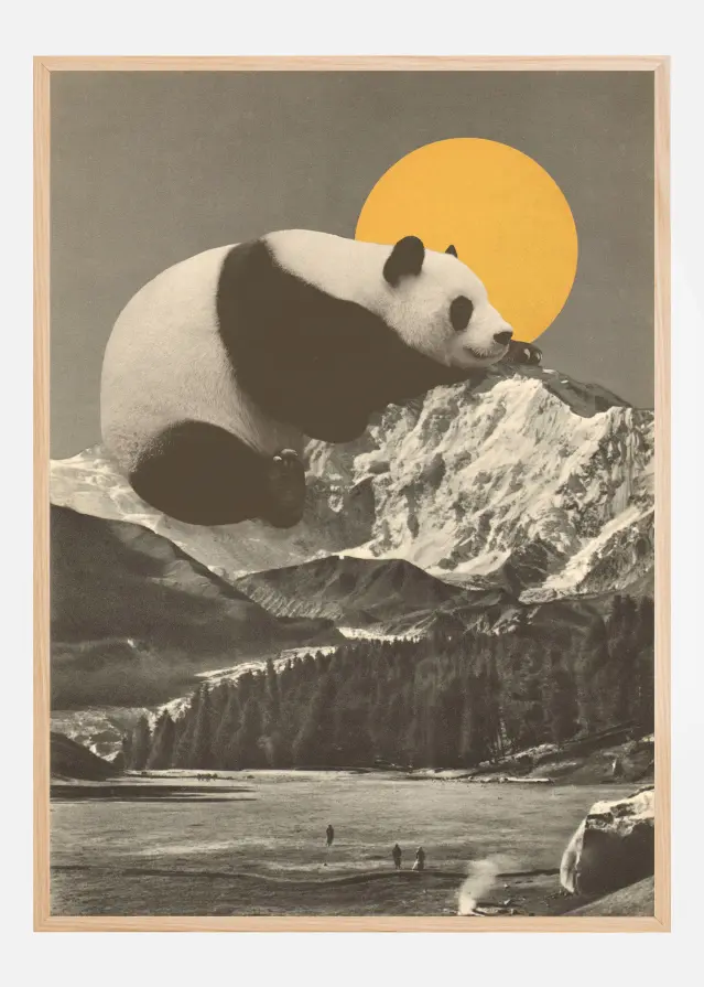 Giant Panda Nap Póster