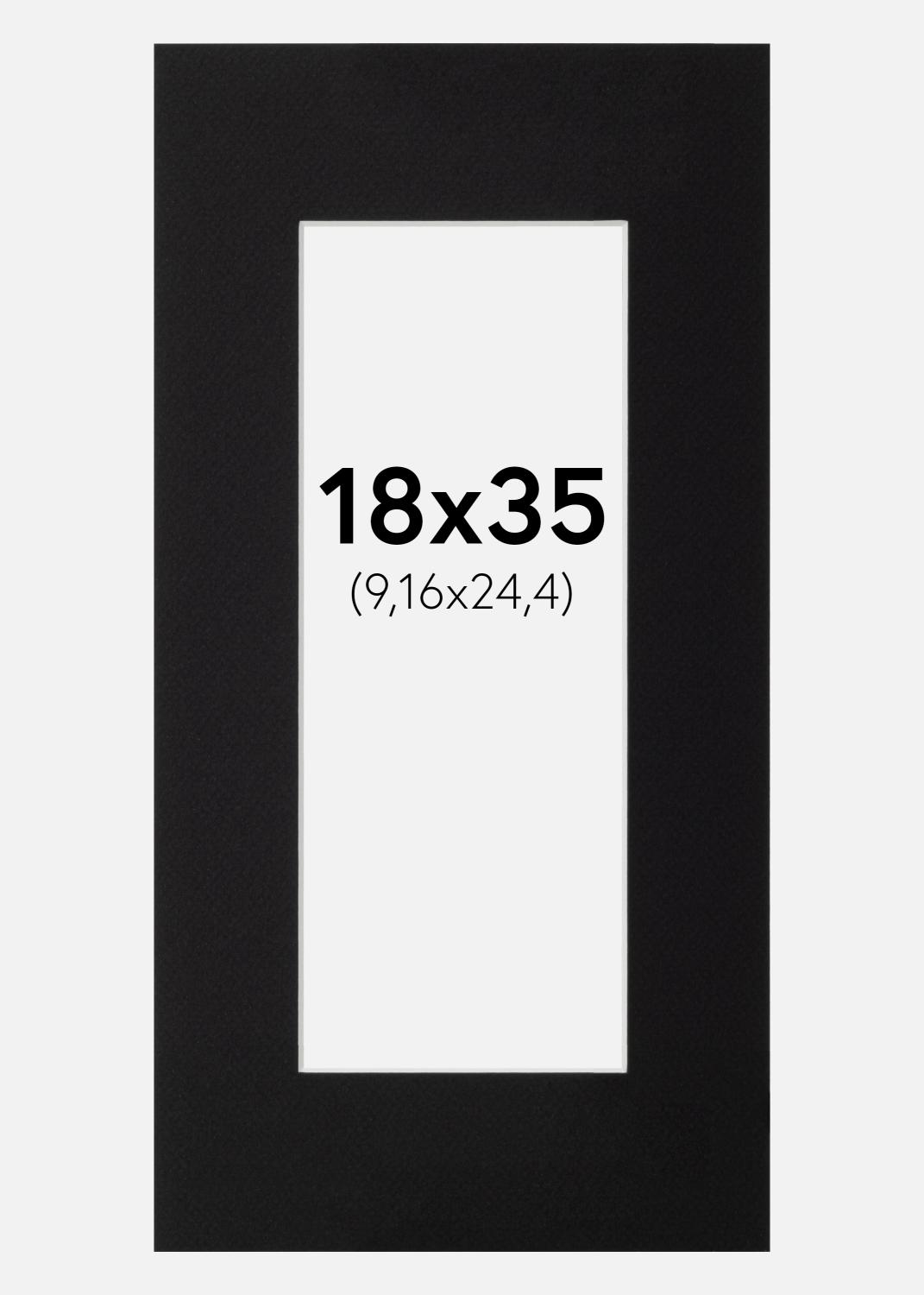 Product Image for Passe-partout Preto Padrão (Bordo interior branco) 18x35 cm (9,16x24,4)