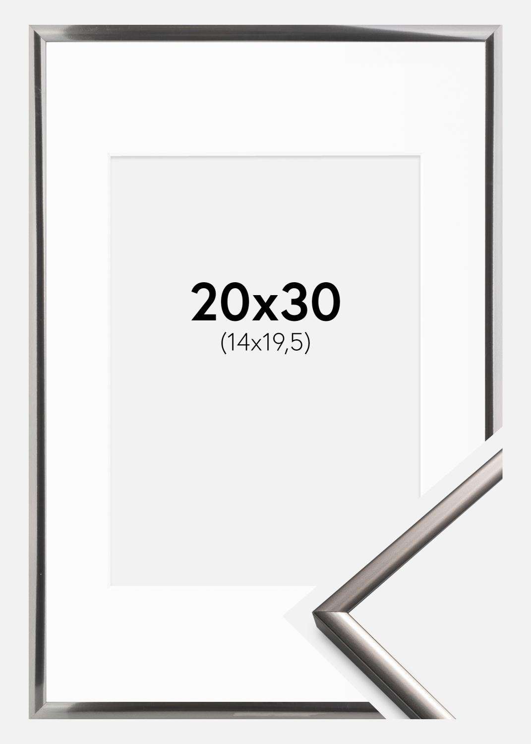 Product Image for Moldura New Lifestyle Aço 20x30 cm - Passe-partout Branco 15x21 cm (A5)