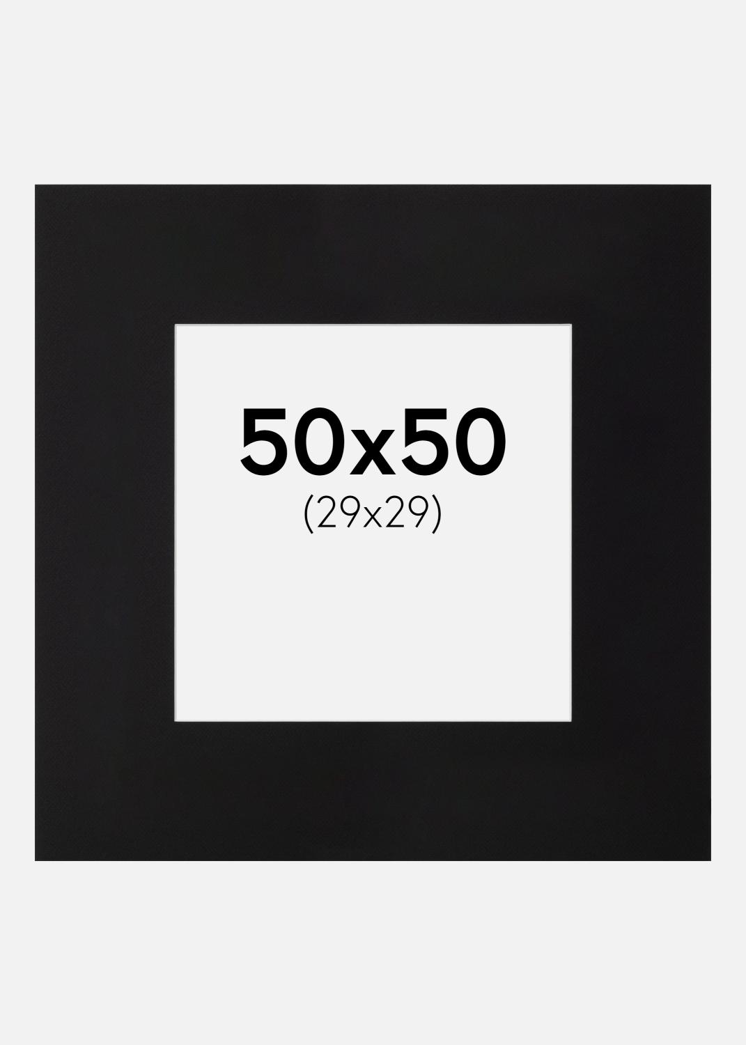 Product Image for Passe-partout XXL Preto (Bordo interior branco) 50x50 cm (29x29)