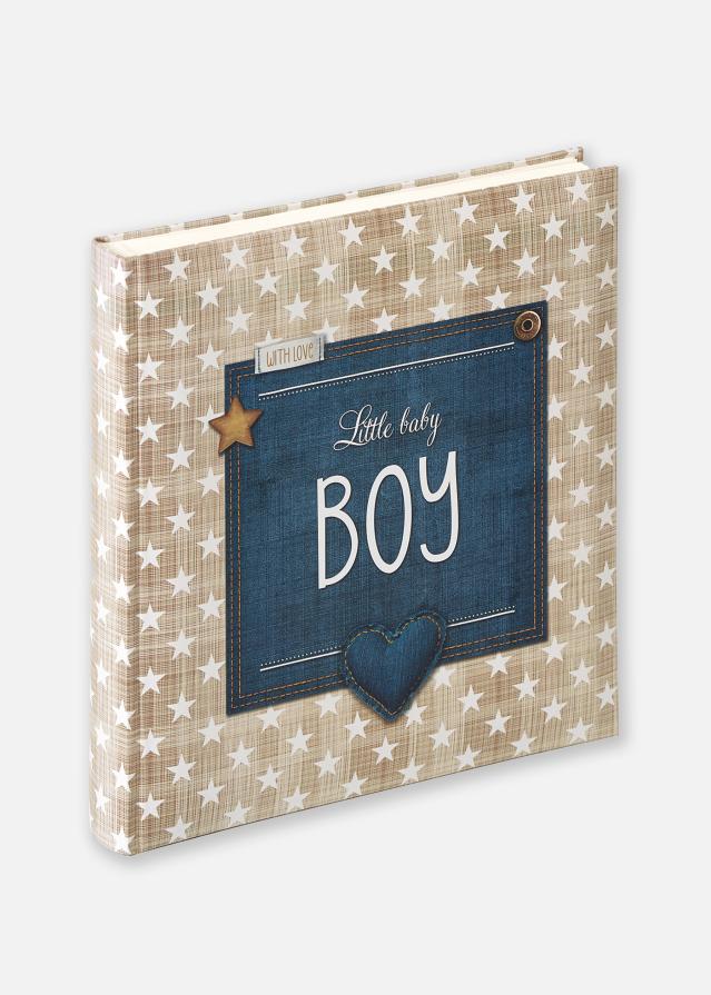 Little Álbum de bebé Boy Azul - 28x30,5 cm (50 Páginas brancas / 25 folhas)