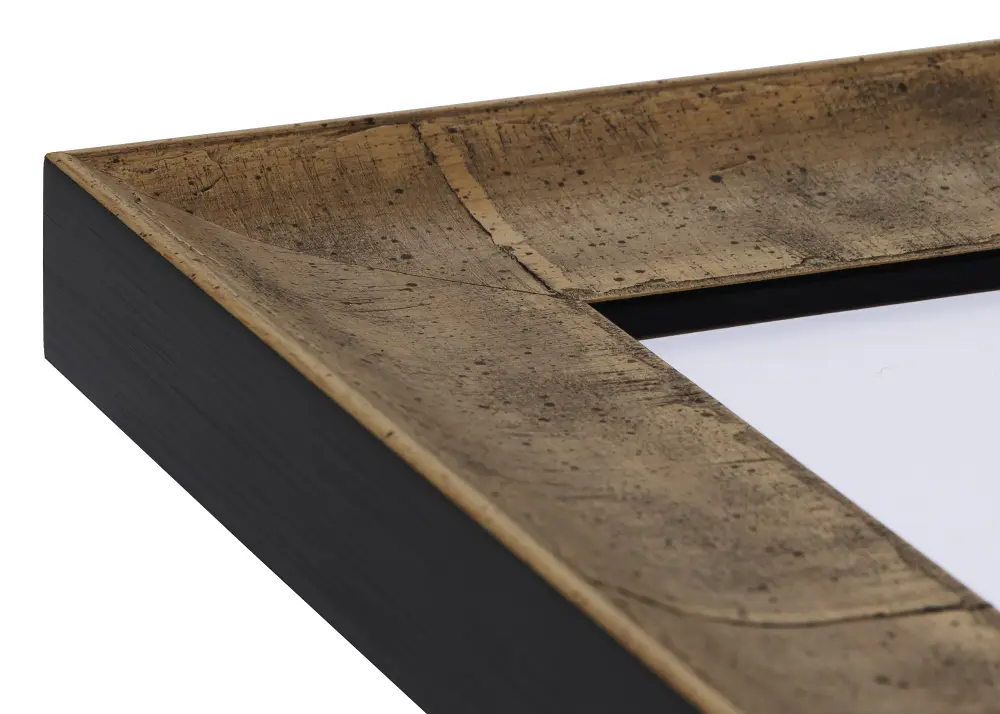 Moldura Ribe Beige Folha de madeira de urze - Tamanho personalizável