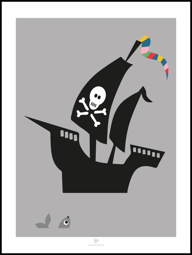 Ship - grey Póster