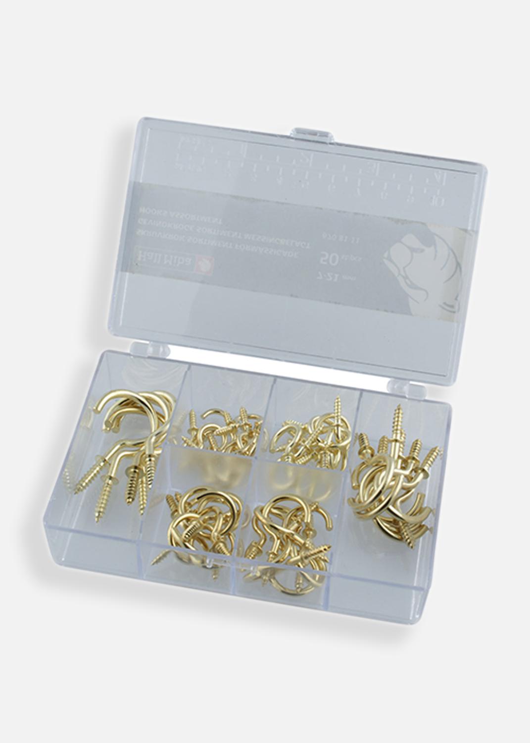Product Image for Conjunto de ganchos 7-21 mm revestidos a latão 50 un.