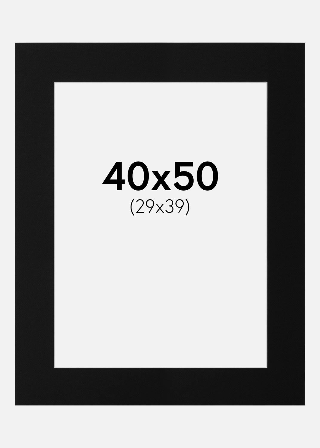 Product Image for Passe-partout Preto Padrão (Bordo interior branco) 40x50 cm (29x39)