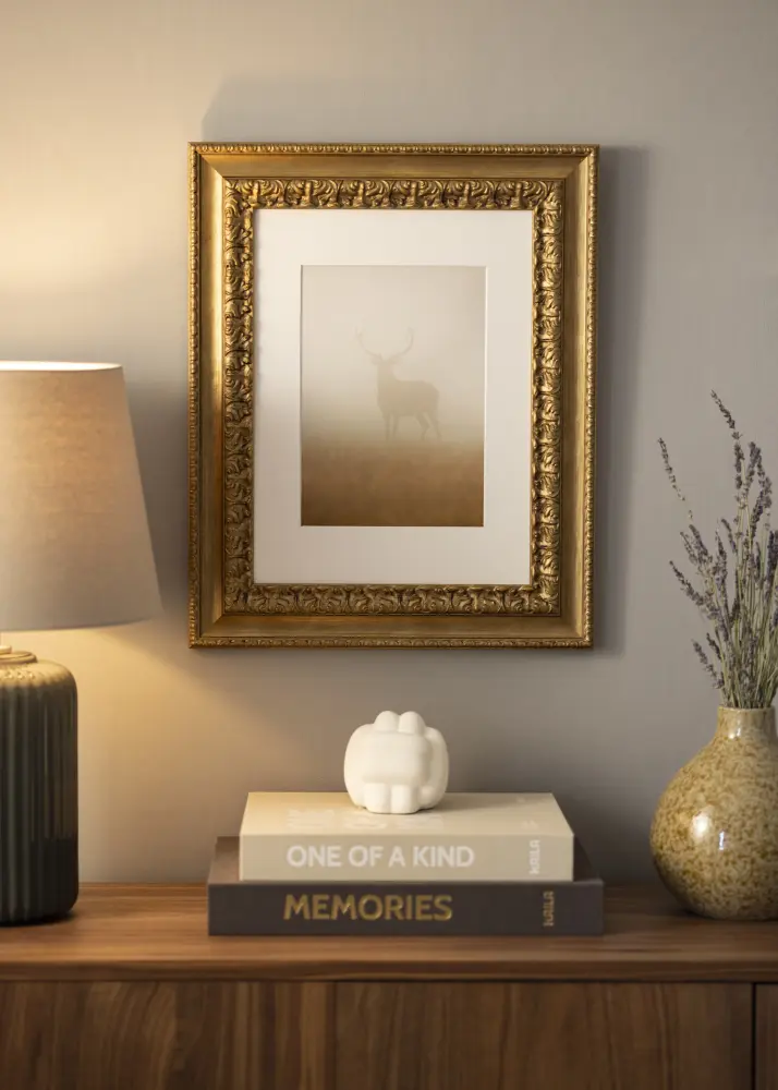 Moldura Drottningholm Dourado III - Tamanho personalizável