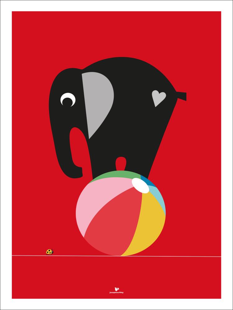 Elephant - Red Póster