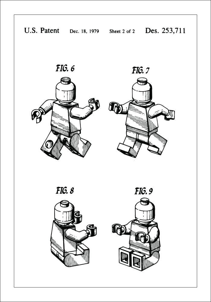 Desenho de patentes - Lego II Póster